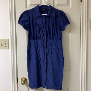 🌷3 for$25🌷Industry, US M, Navy Blue Short Sleeved Front Pockets Shirt Dress